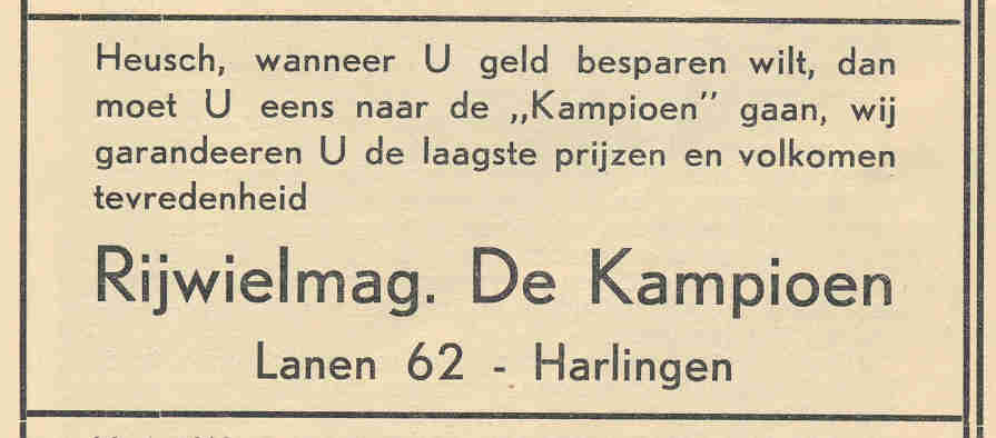 Advertentie Lanen 62, Harlingen