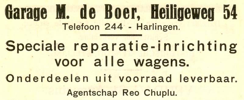 Advertentie Heiligeweg 54, Harlingen