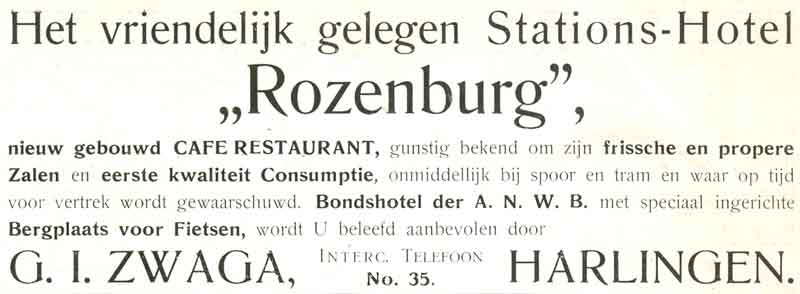Advertentie Rozengracht 27, Harlingen