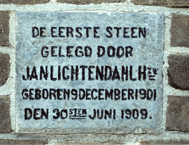 Gevelsteen/opschrift Dijkswal 3, Harlingen