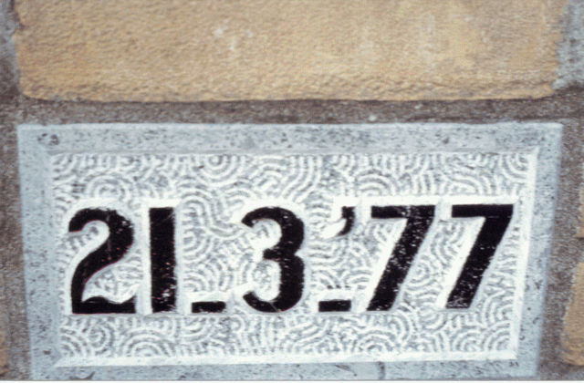 Gevelsteen/opschrift Grettingalaan 2, Harlingen