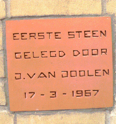 Gevelsteen/opschrift Stationsweg 5, Harlingen