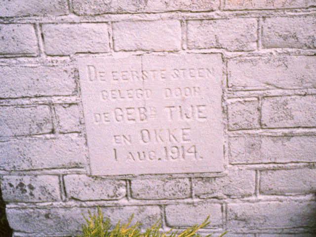 Gevelsteen/opschrift Midlumerlaan 4, Harlingen